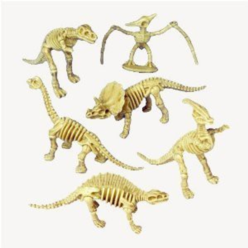 US Toys Assorted Dinosaur Skeleton Toy Figures Made of Plastic