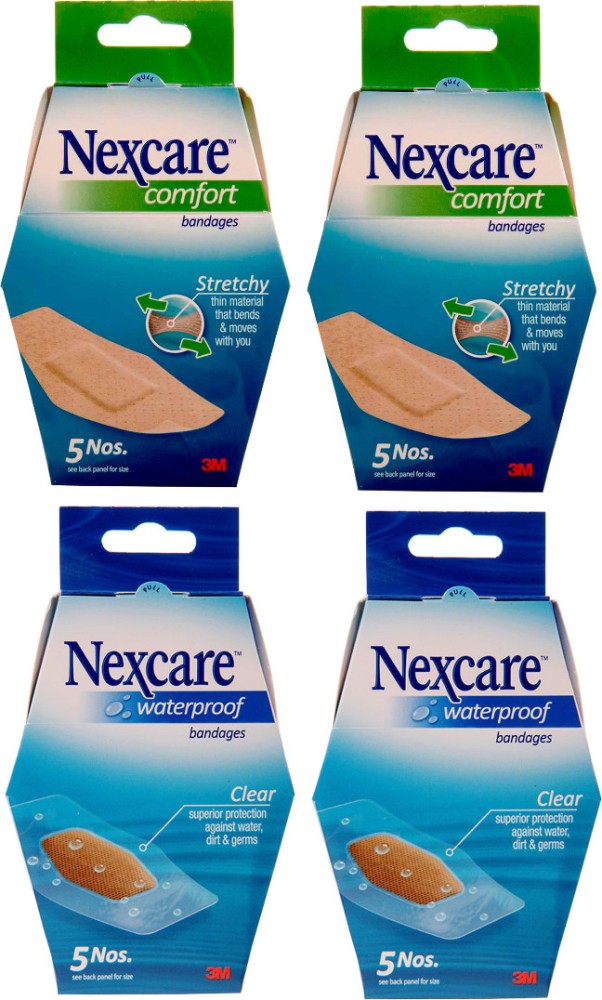 Nexcare Waterproof and Comfort Bandages Adhesive Band Aid Price in India - Buy  Nexcare Waterproof and Comfort Bandages Adhesive Band Aid online at