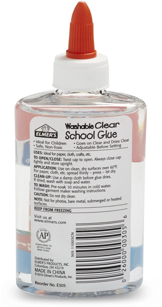 Glue bottle school washable 7-5/8 bottle Brand: Elmers, Pala Supply  Company