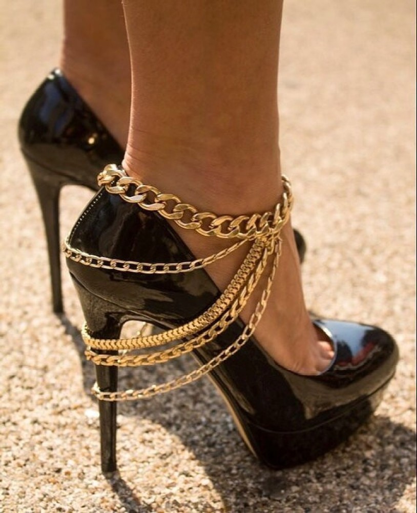 Heels with chains online around ankle