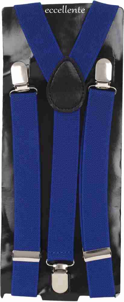 Shoulder Straps Men 4 Clips Suspenders Belt Adjustable Jacquard Y