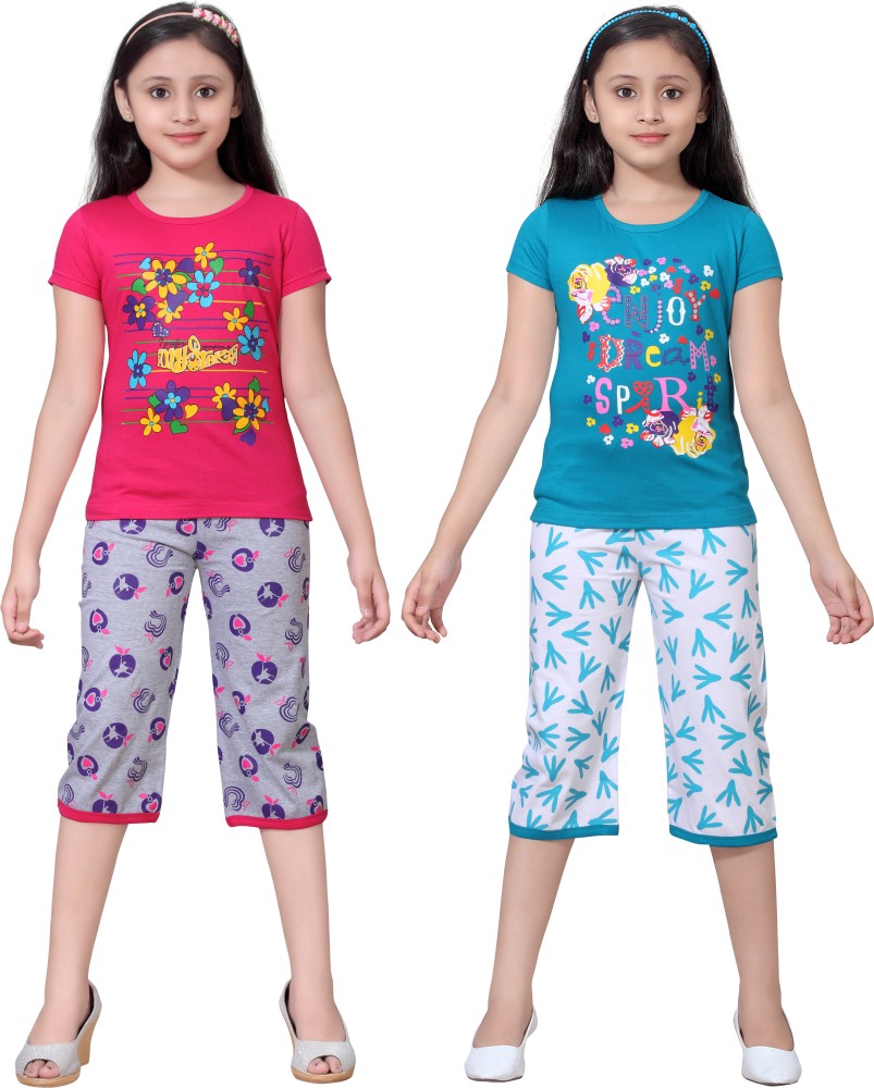 SINI MINI Girls Casual Top Capri Price in India - Buy SINI MINI