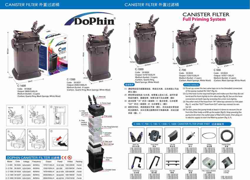 Dophin aquarium filter discount