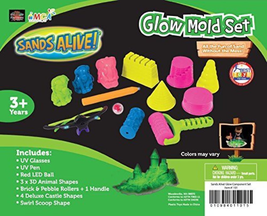 Play Visions Play Sand Glow Mold Set 13Pcs Use With Kinetic