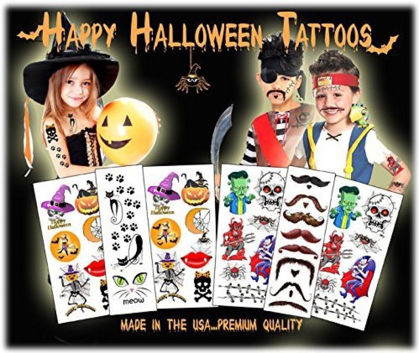 48 KIDS HALLOWEEN TATTOOS Temporary Transfers Party Bag Filler Spooky  Fun  eBay