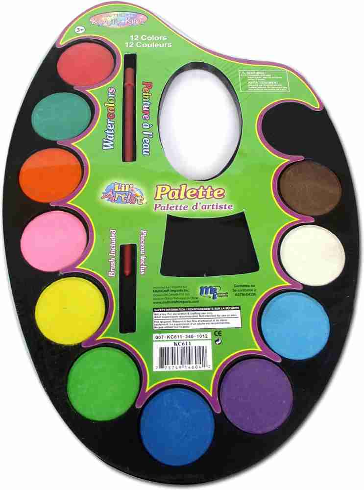 Nxt Gen Kids Watercolor Paint Palette 12 Color Kids Watercolor