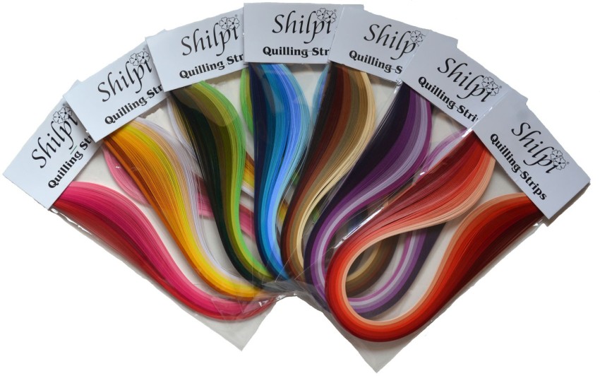 Unobite 1200 Quilling Paper of 10 Different Colors 5 mm Size - 12 Packets -  1200 Quilling Paper of 10 Different Colors 5 mm Size - 12 Packets . shop  for Unobite products in India.