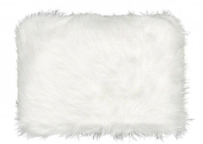 Vardhman Fur Cloth White Long Hair, Size 38 x 34 , 9 Cms Hair