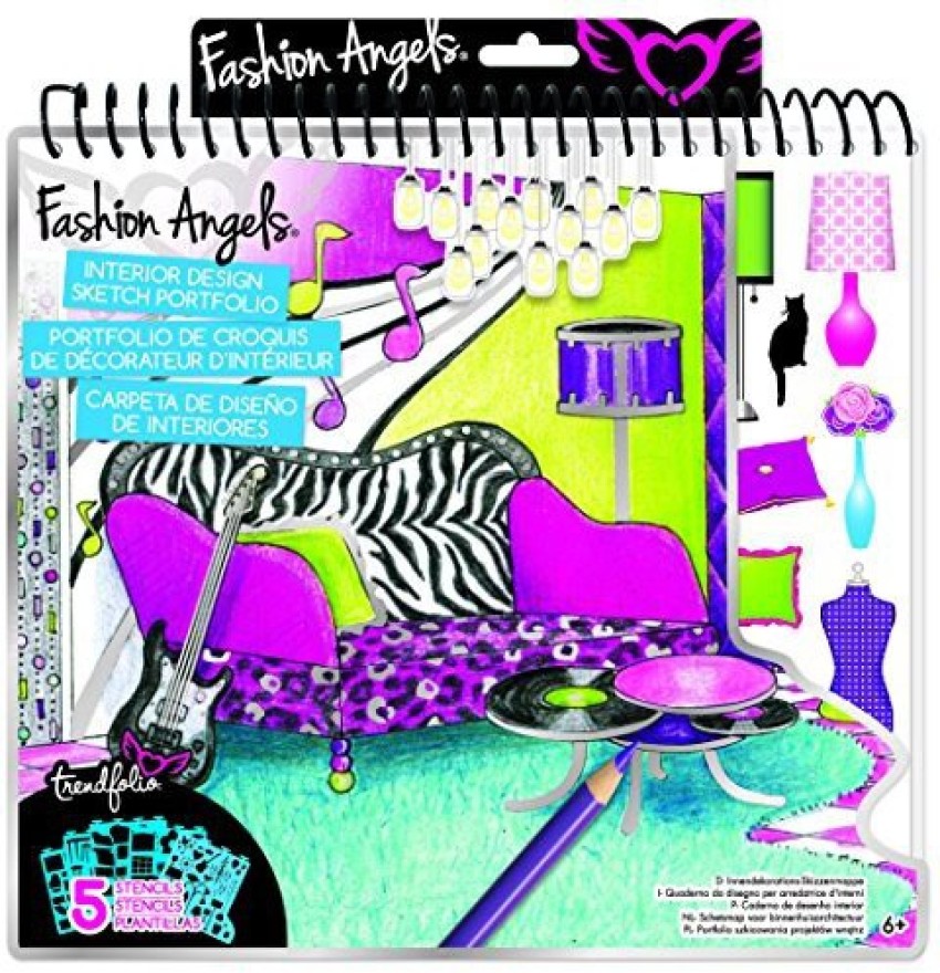 Fashion Angels Make-up & Hair Design Sketch Portfolio (11452) Sketchbook  for Beginners, Sketchbook with Stencils and Stickers for Ages 6 and Up |  Lazada PH