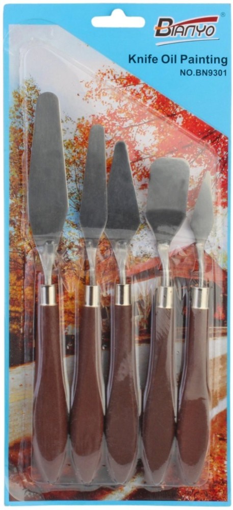 Bianyo Artist 5 Pieces Painting Palette Knife Set - 5 Pieces  Painting Palette Knife