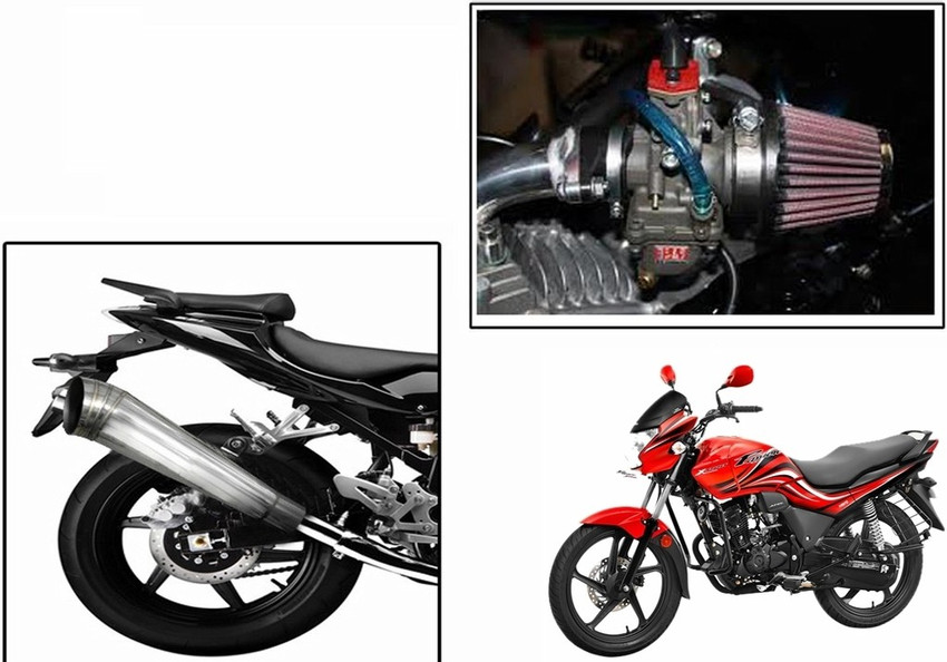 Speedwav 1 Bigul Bike Exhaust 1 HP Bike Air Filter 42mm Hero
