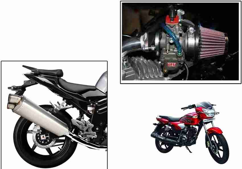 Speedwav 1 Two End Exhaust 1 HP Bike Air Filter 42mm TVS Phoenix