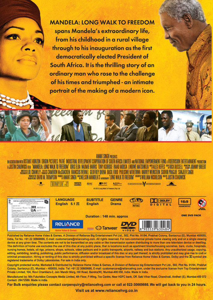 Mandela Long Walk To Freedom Dvd Cover