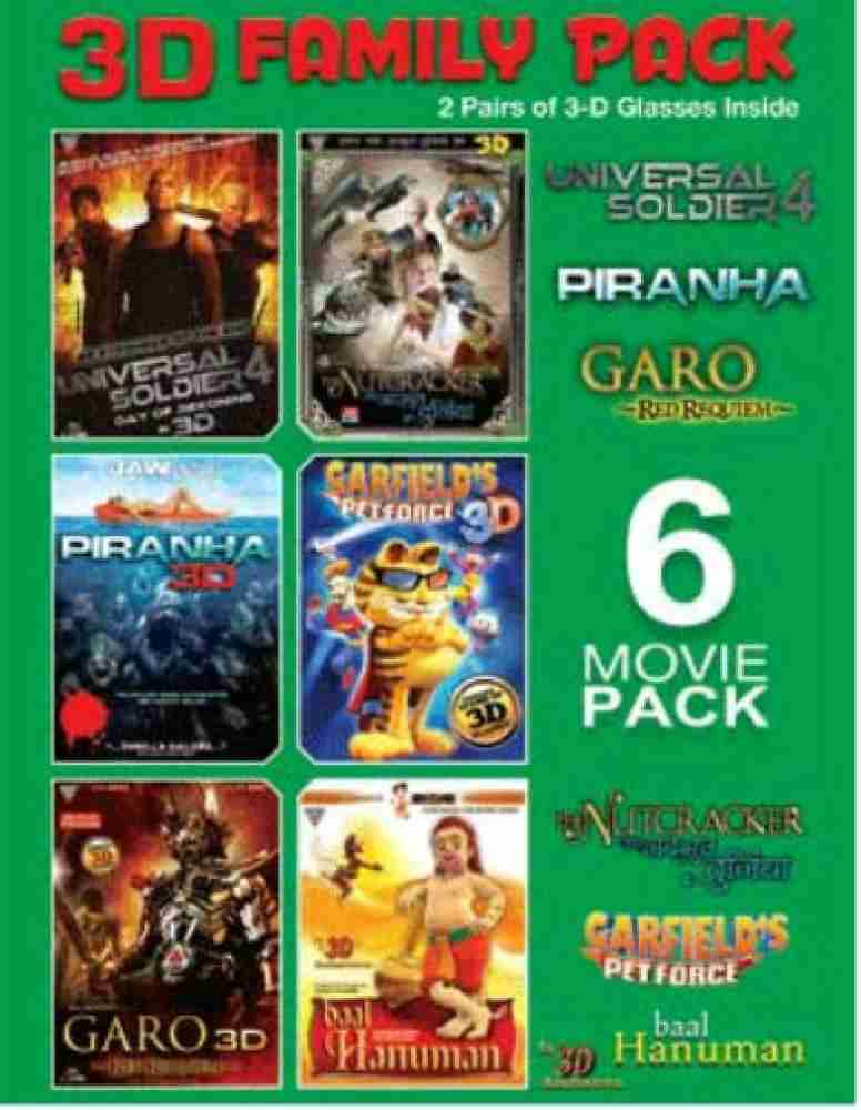 3D Family Pack Set Of 6 Movies Price in India Buy 3D Family