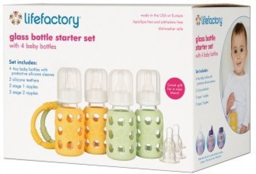 4 Glass Baby Bottle Starter Set