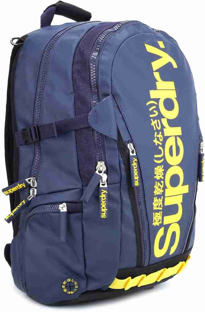Superdry Laptop Backpack Navy and Yellow Price in India Flipkart