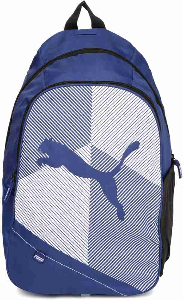 PUMA Echo Plus 27 L Laptop Backpack White Navy Blue Price in