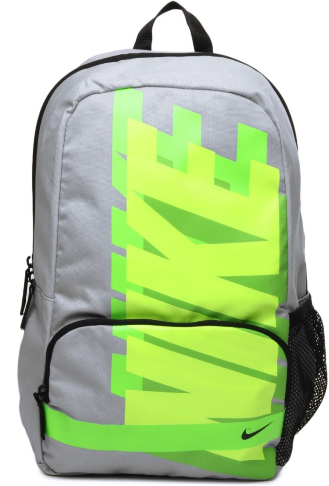 Grey and green store nike backpack