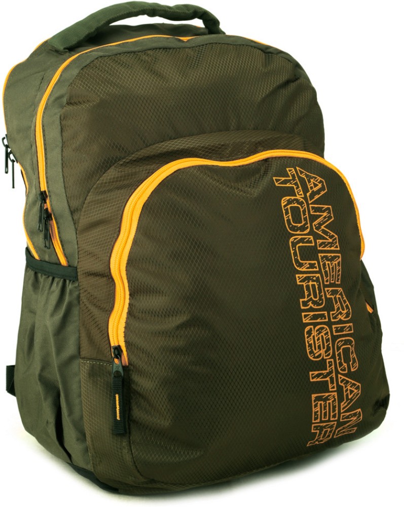 AMERICAN TOURISTER Code 01 Backpack Olive and Yellow Price in India Flipkart