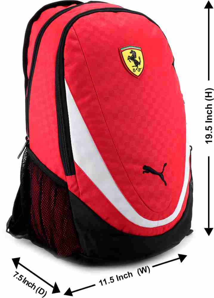 PUMA Ferrari Replica Laptop Backpack Rosso Corsa White and Black Price in India Flipkart