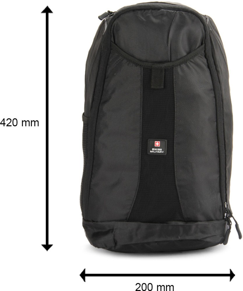 Swiss military black casual backpack sale