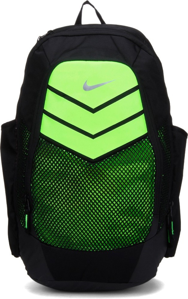 Nike green best sale and black backpack