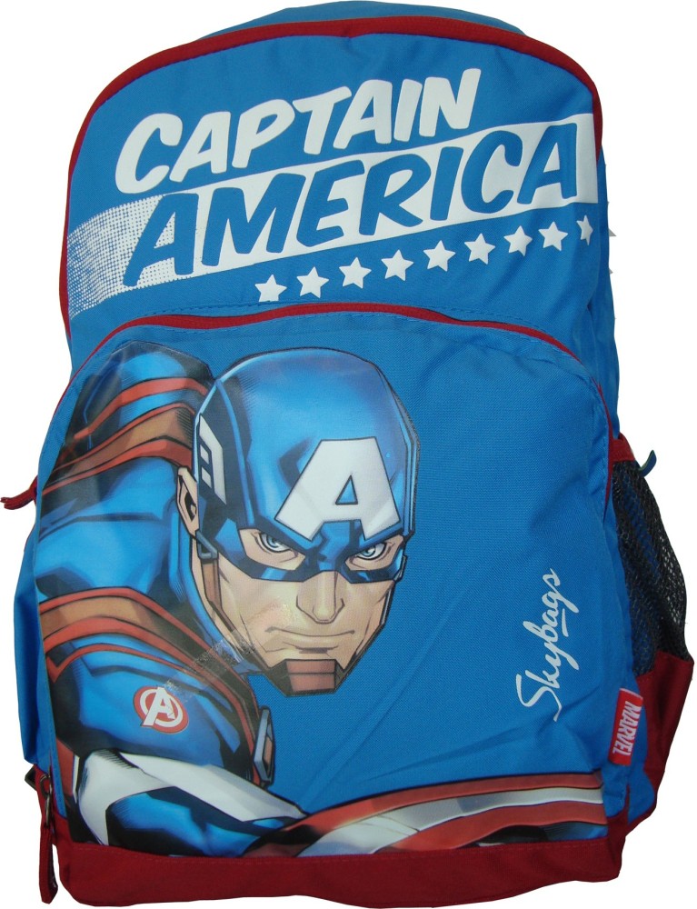 SKYBAGS SB Marvel Champ Captain America 01 Blue 22 L Backpack Blue Price in India Flipkart