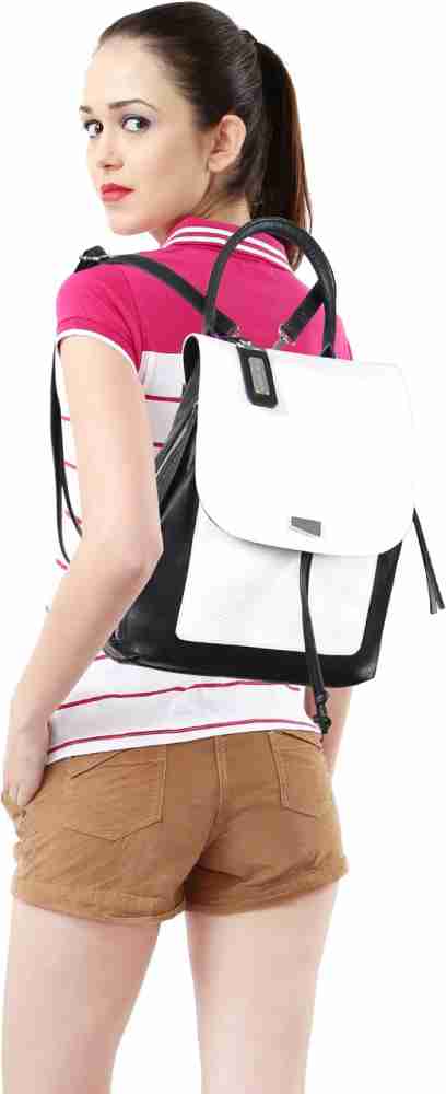 Steve madden black sales and white backpack