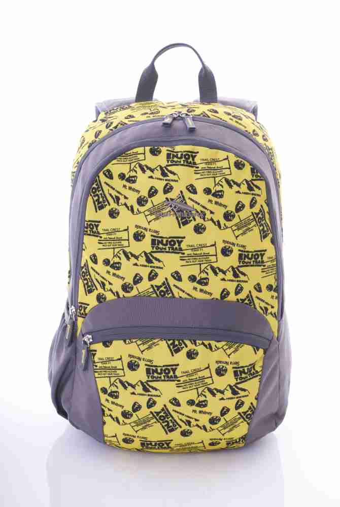 High sierra yellow backpack hotsell