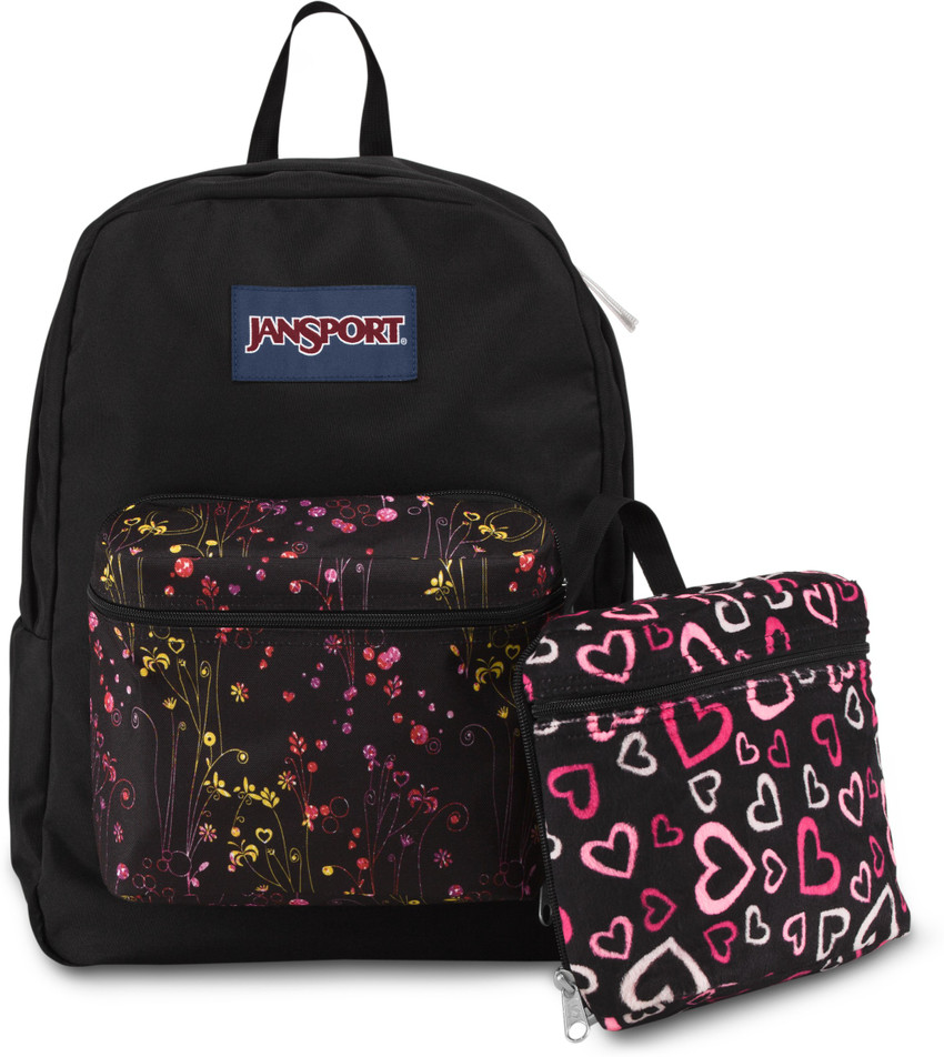JanSport Superbreak Mix Up 25 L Backpack Black Climbing Ditzy Mix