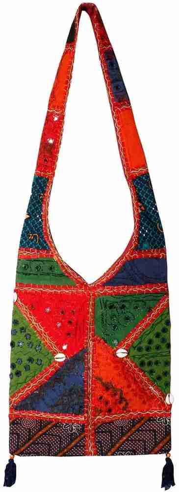 Flipkart Gomati Ethnic Rajasthani Exclusive Embroidery Mirror Work Hand Bag 108 Shoulder Bag Shoulder Bag