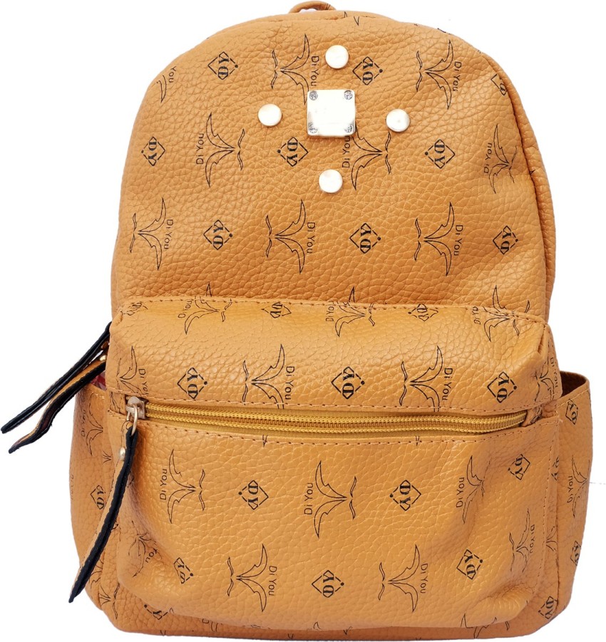 Yellow designer sale backpack