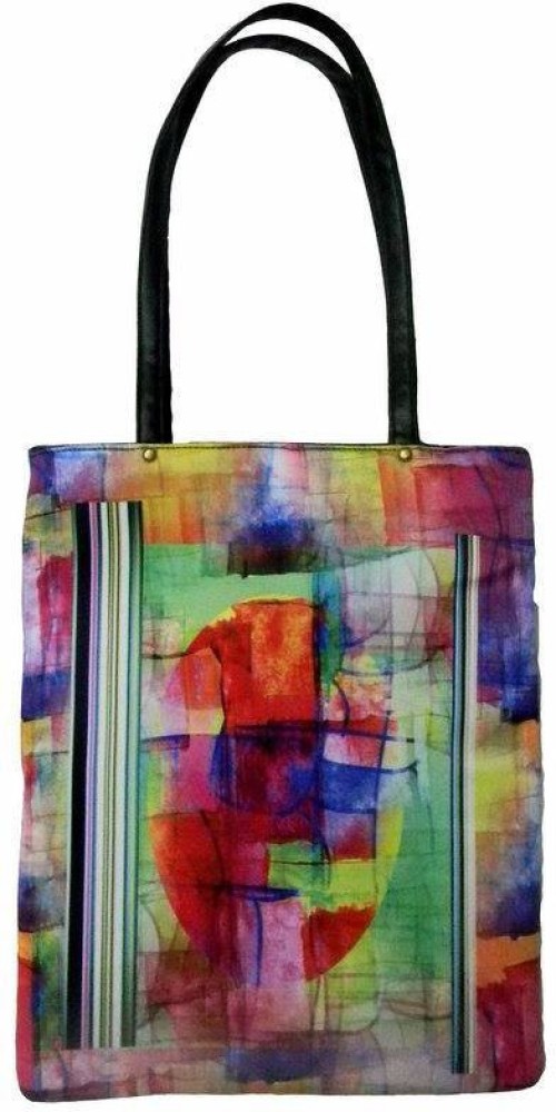 Beautiful Rainbow Stripe Travel Bag or Purse; Waterproof Fabric