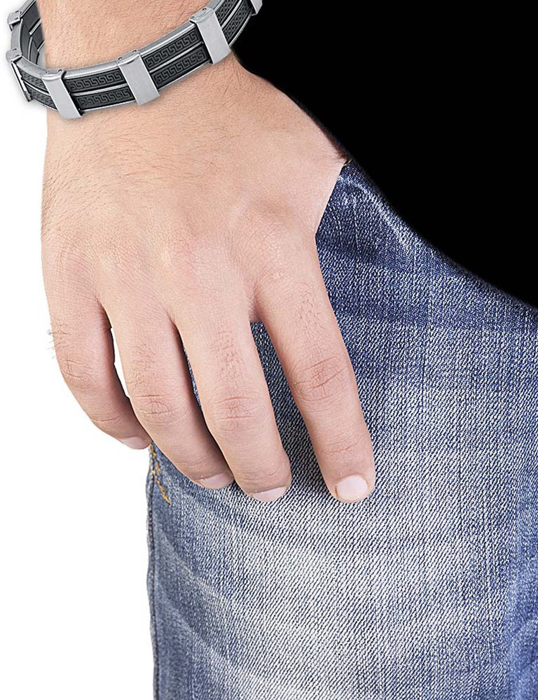 Dare for Voylla Stainless Steel Silver Bracelet Price in India