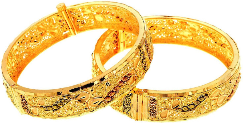 Eddie Brass Gold plated Bangle Set Price in India Buy Eddie