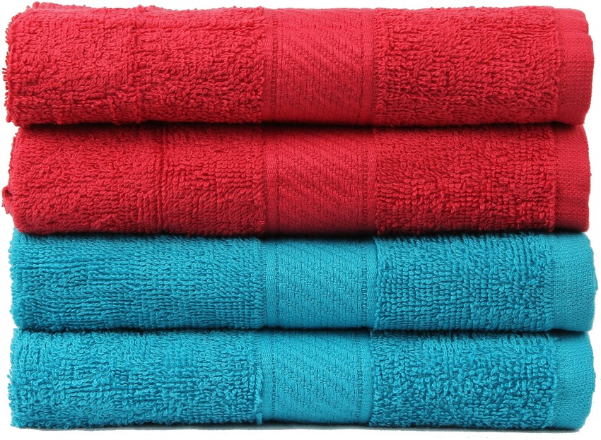 Kitchen Towels Set 4 pcs.: (4) Towels Red & Blue