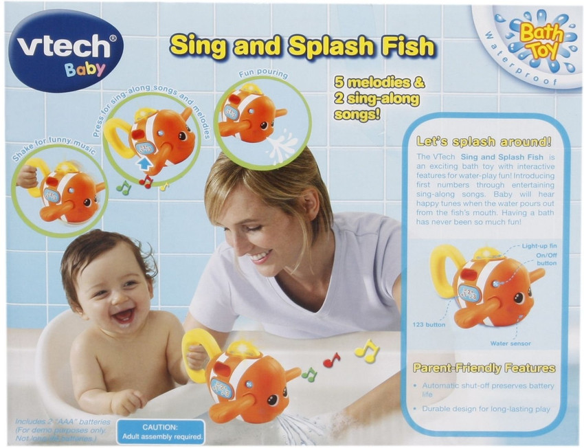 VTECH Sing and Splash Fish Bath Toy Sing and Splash Fish Buy Fish toys in India. shop for VTECH products in India. Toys for 6 36 Months Kids. Flipkart