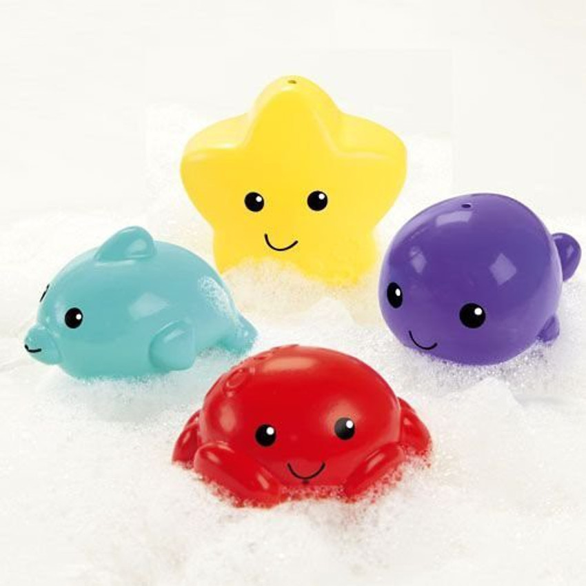 FISHER PRICE Fisher Price Tubtime Squirters Set of 4 Crab Starfish Whale Dolphin Bath Toy Fisher Price Tubtime Squirters Set of 4 Crab Starfish Whale Dolphin