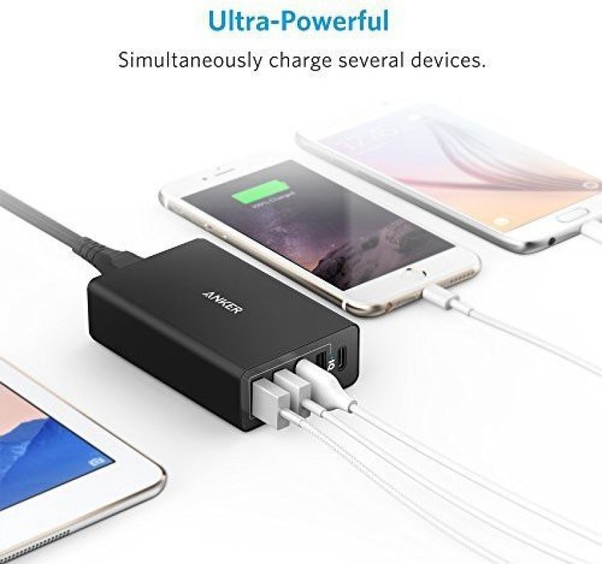 Anker PowerPort 5 40W USB Charger - 5 Ports, Black, Fast Charging
