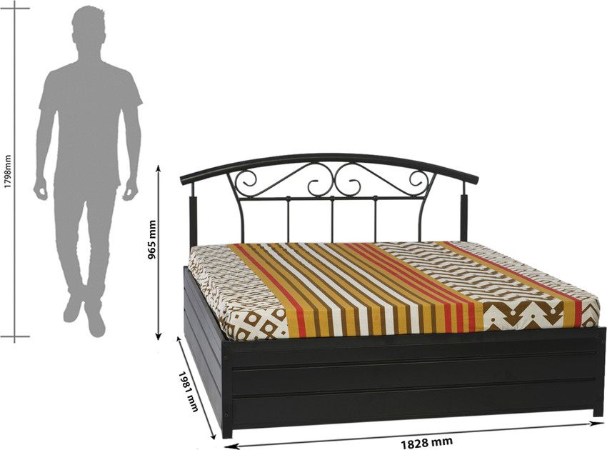Irony Furniture Metal King Hydraulic Bed Price in India Buy Irony Furniture Metal King Hydraulic Bed online at Flipkart