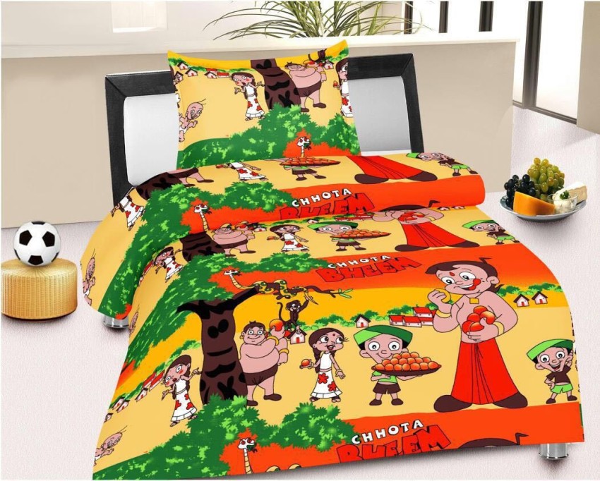 Cartoon print cotton shop single bed sheet