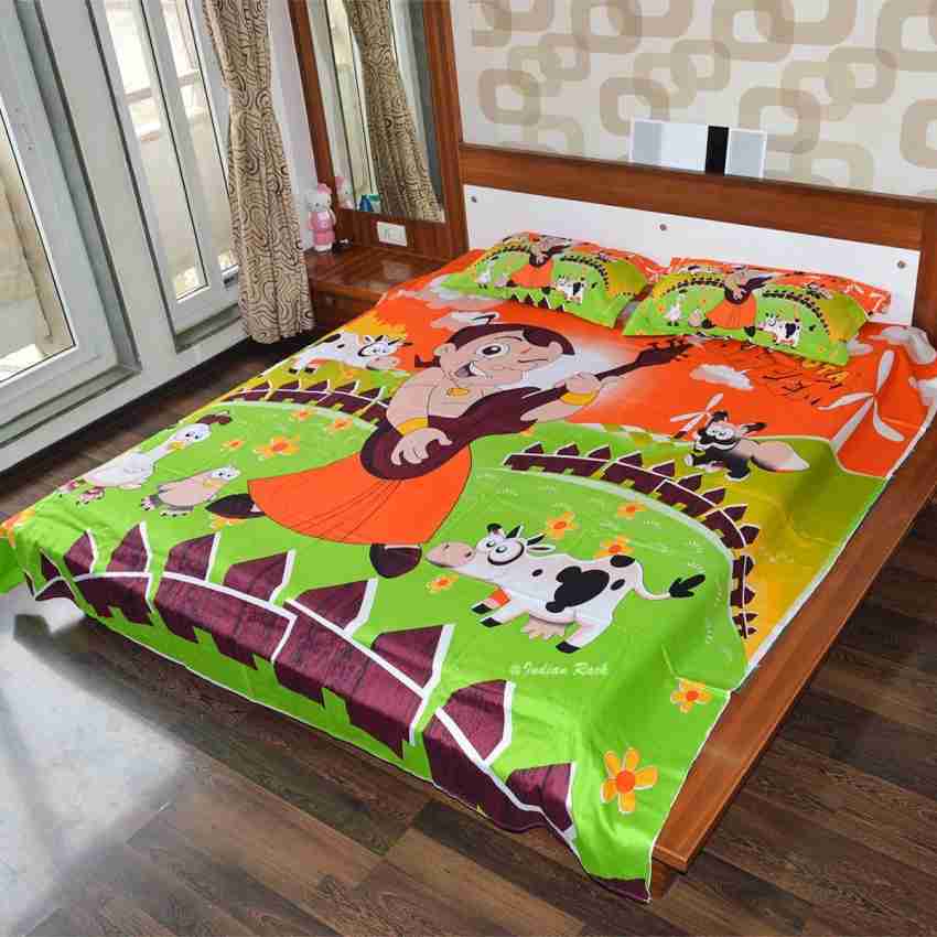 CHHOTA BHEEM 280 TC Cotton Double Cartoon Flat Bedsheet Buy