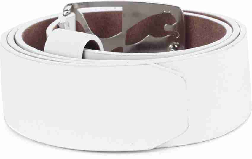 Puma white 2025 leather belt