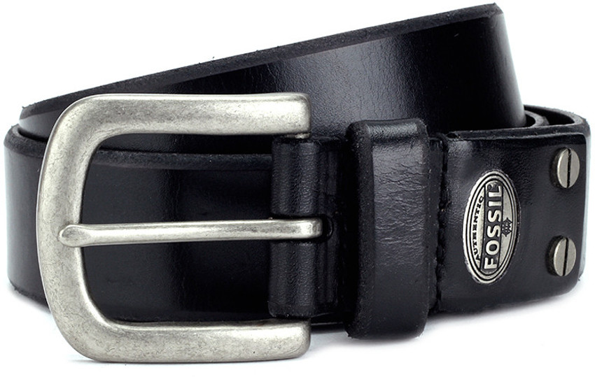 Fossil black belt hot sale