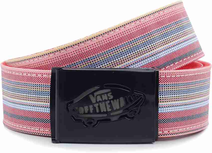 VANS Men Multicolor Red Metal Reversible Belt Red and Assorted
