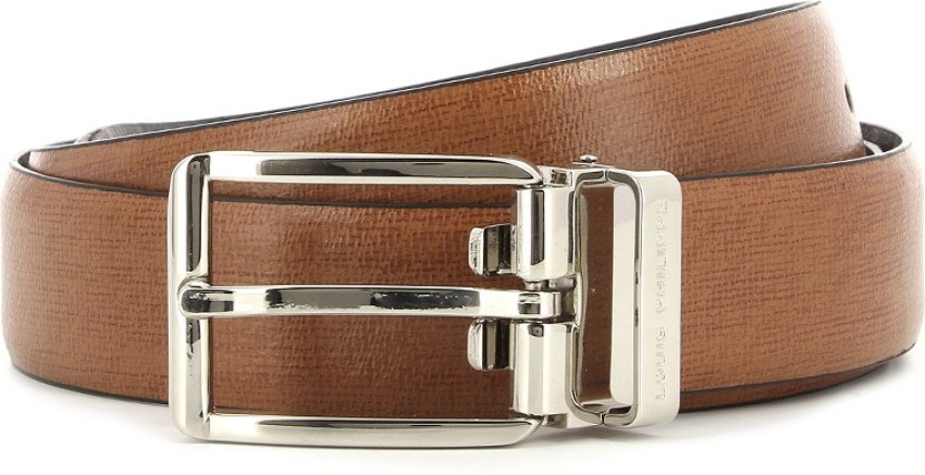 LOUIS PHILIPPE Men Brown Genuine Leather Belt Brown - Price in