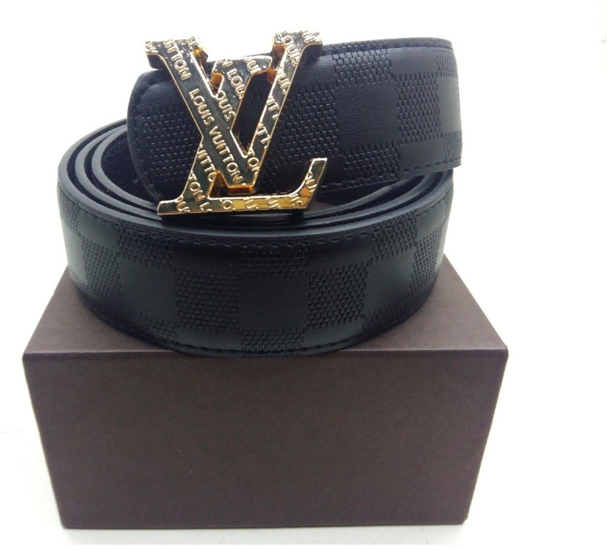 LV Men & Women Party Brown Artificial Leather Belt Brown - Price