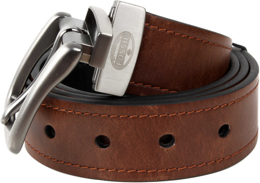 FOSSIL Men Casual Brown Genuine Leather Belt Brown Price in India Flipkart