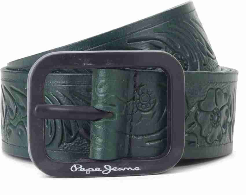 Pepe Jeans Men Black Genuine Leather Belt Green Price in India Flipkart