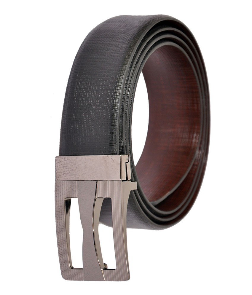 OODI Men Casual Black Genuine Leather Belt black - Price in India